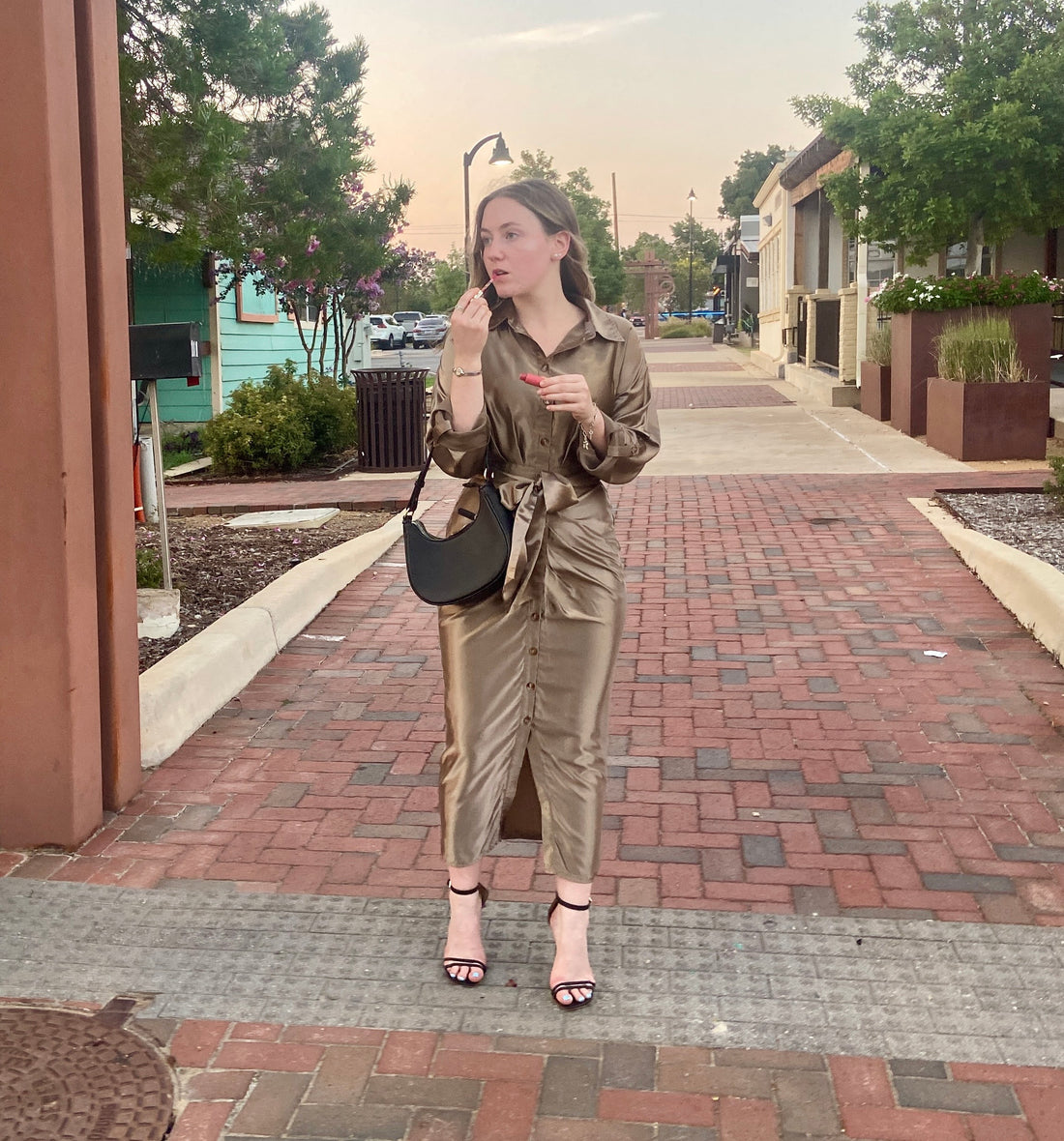 Scarlett metallic dress