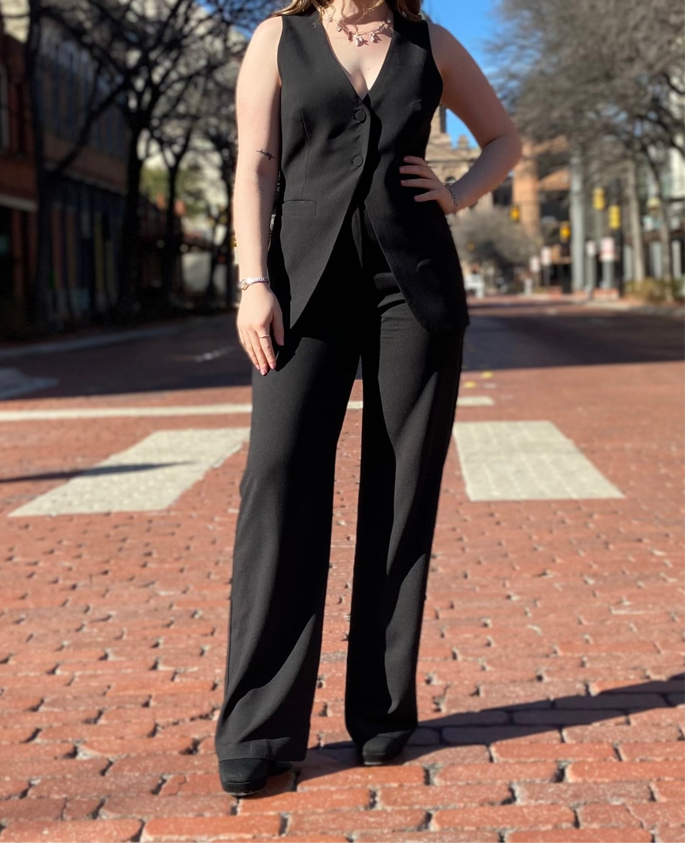 Black Wide Leg ‘Kahlani’ Trousers