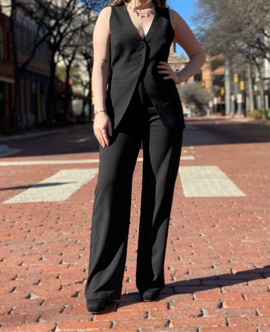 Black Wide Leg ‘Kahlani’ Trousers