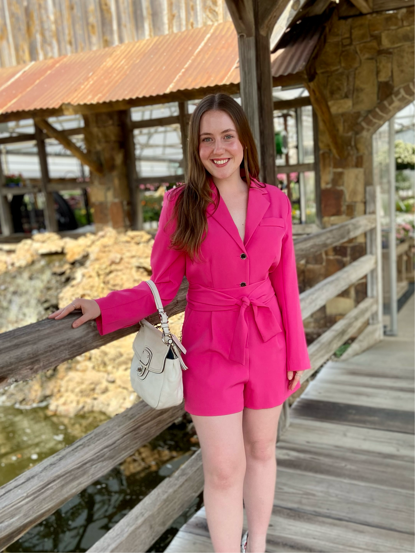 'Blair' Blazer Jumpsuit - Pink