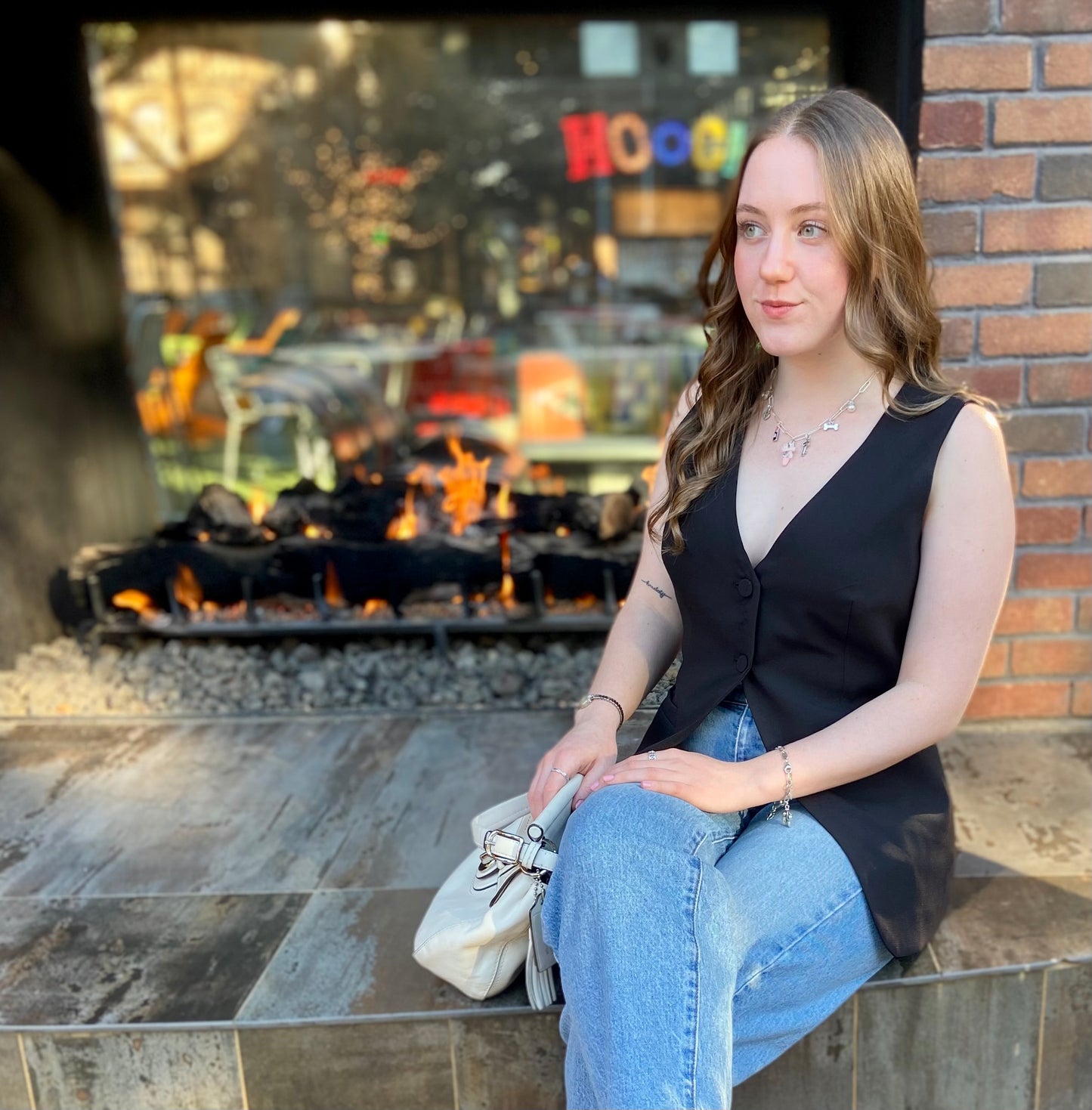 Black ‘Naomi’ Split Bottom Vest