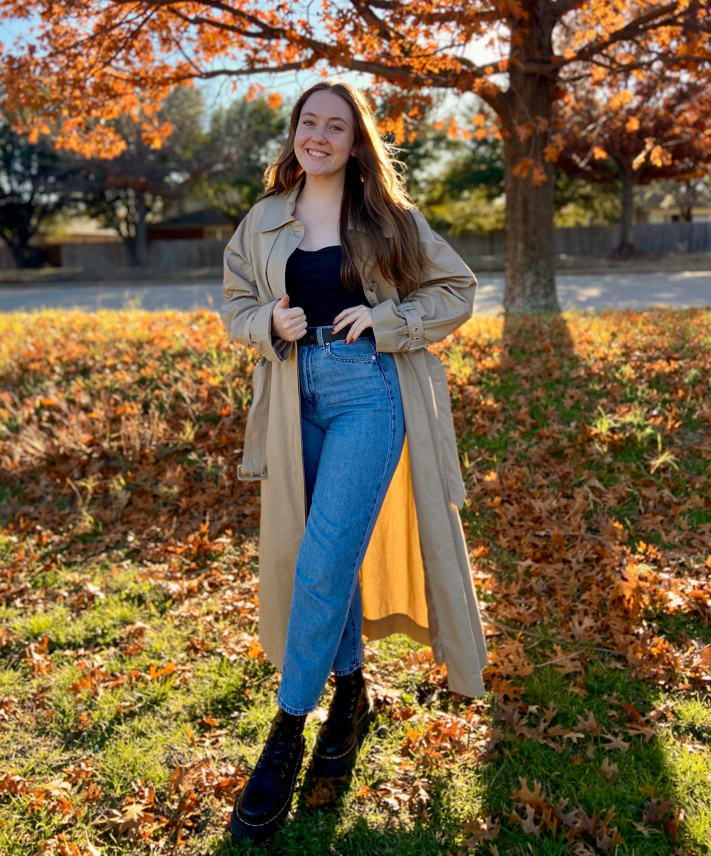 Taupe 'Autumn' Trench Coat