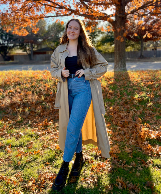 Taupe 'Autumn' Trench Coat