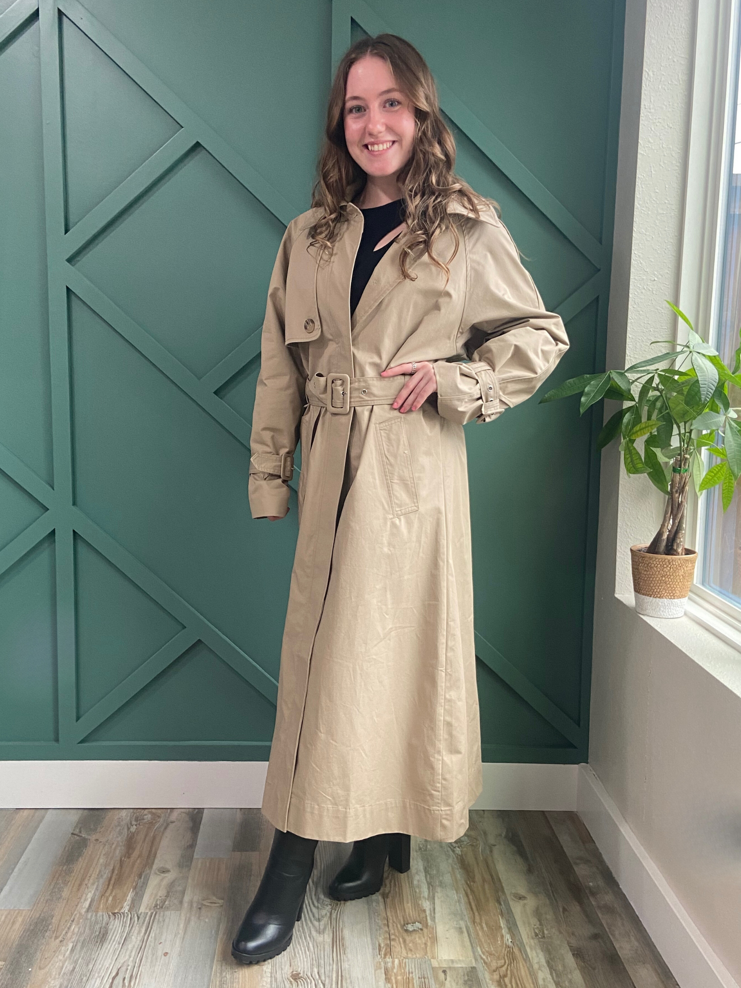Taupe 'Autumn' Trench Coat