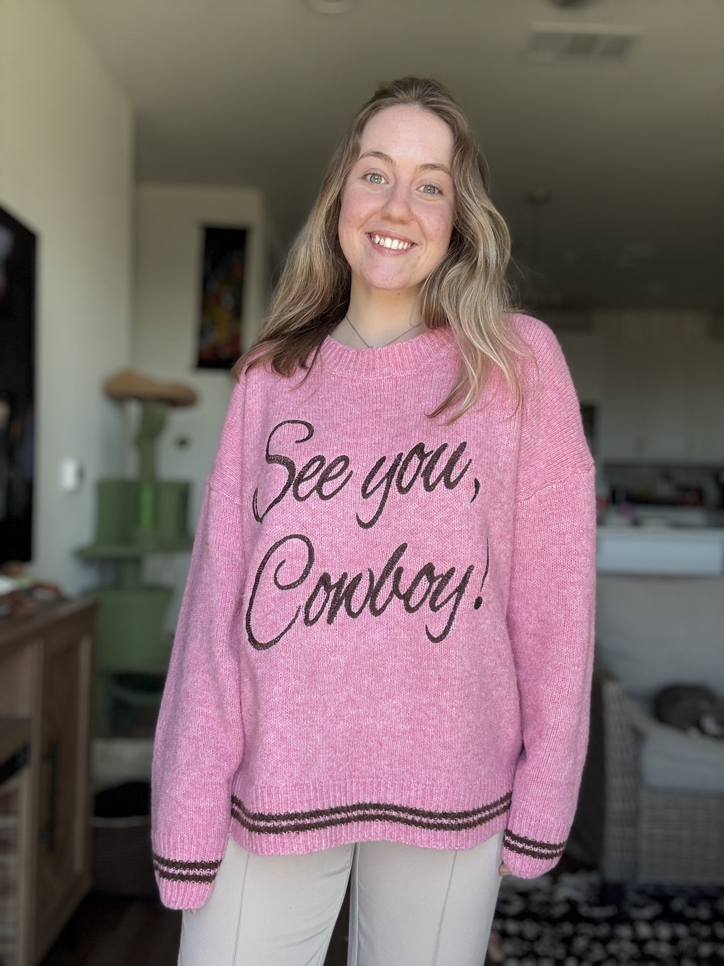 Pink ‘Cowboy’ Sweater